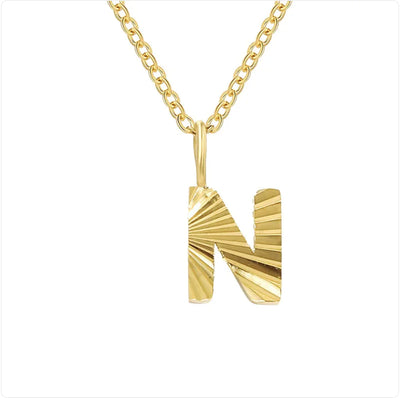 Alphabet Pendant Necklace (stainless steel)