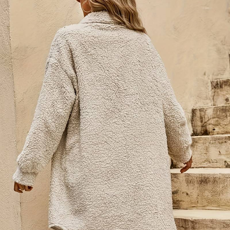 Annika | Cozy Beige Teddy Jacket for Women