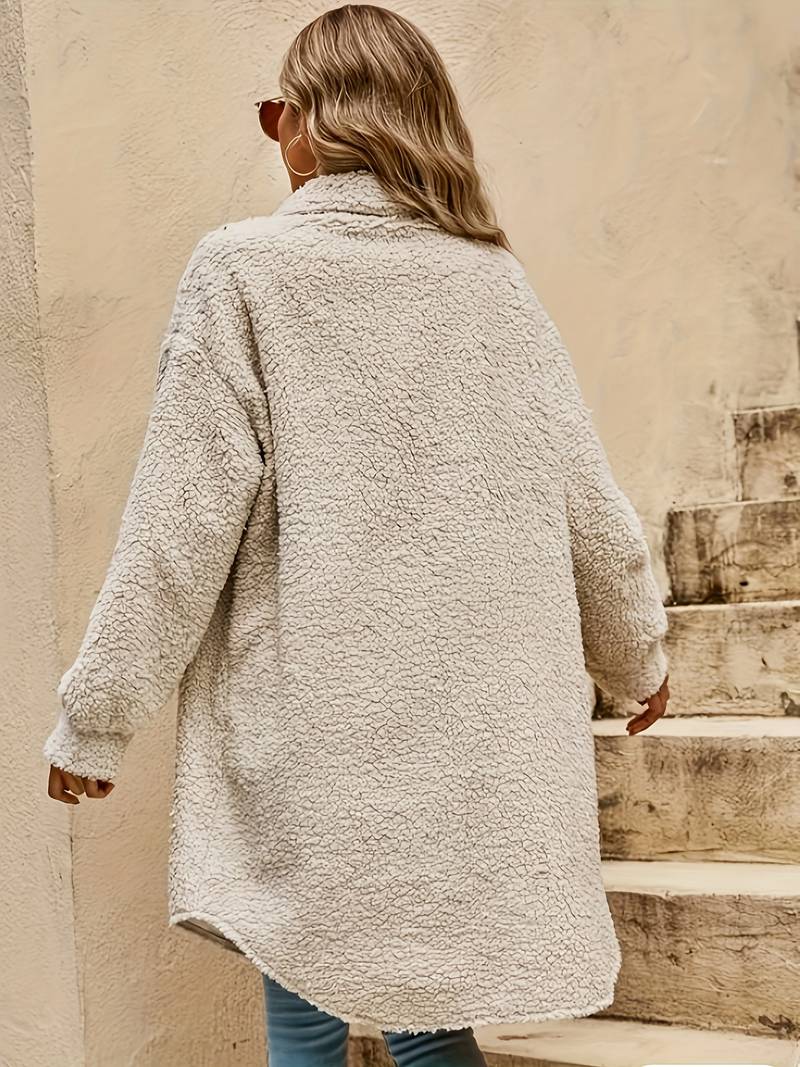 Annika | Cozy Beige Teddy Jacket for Women