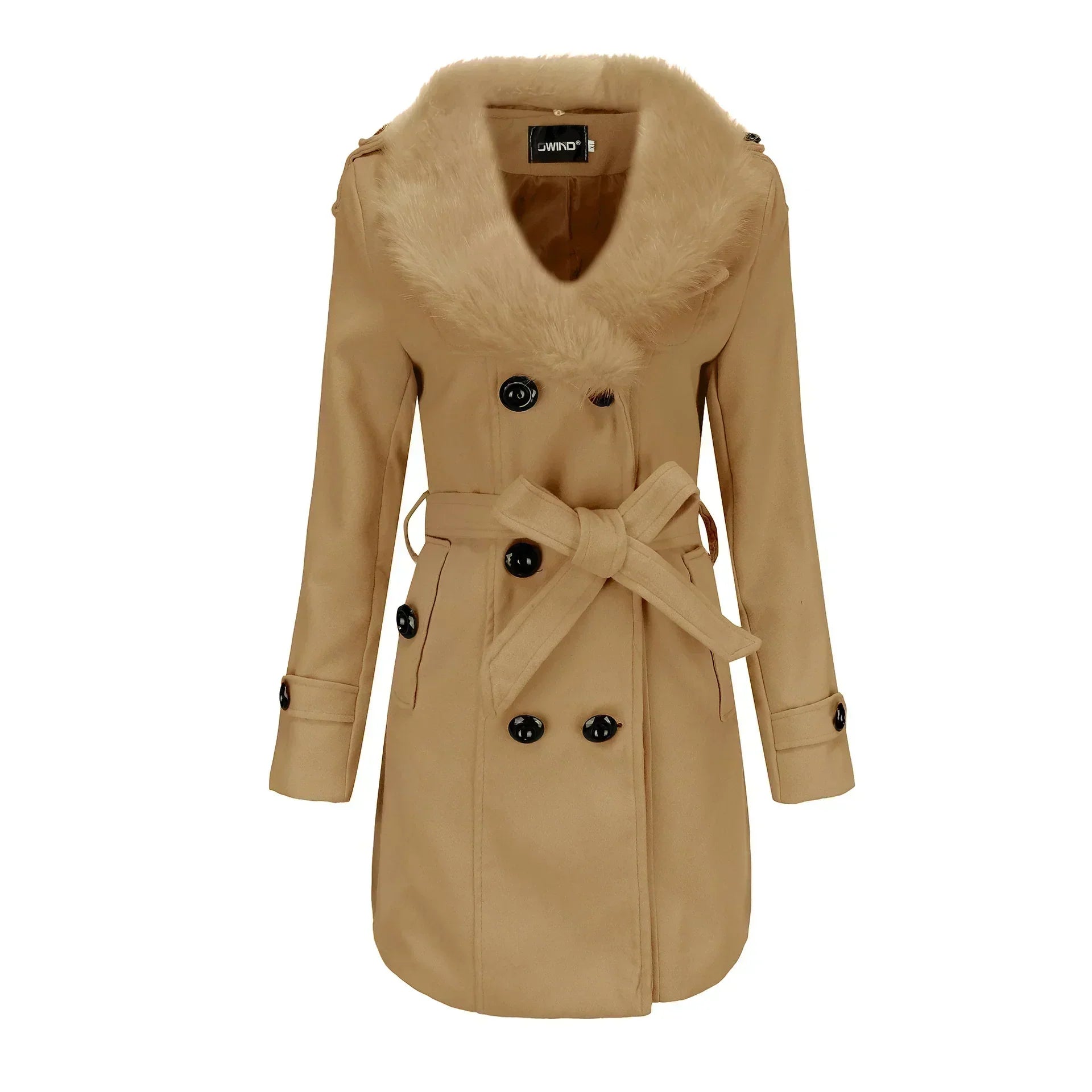 Eleanor | Velvet Warm Wool Wintercoat for Women