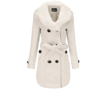 Eleanor | Velvet Warm Wool Wintercoat for Women