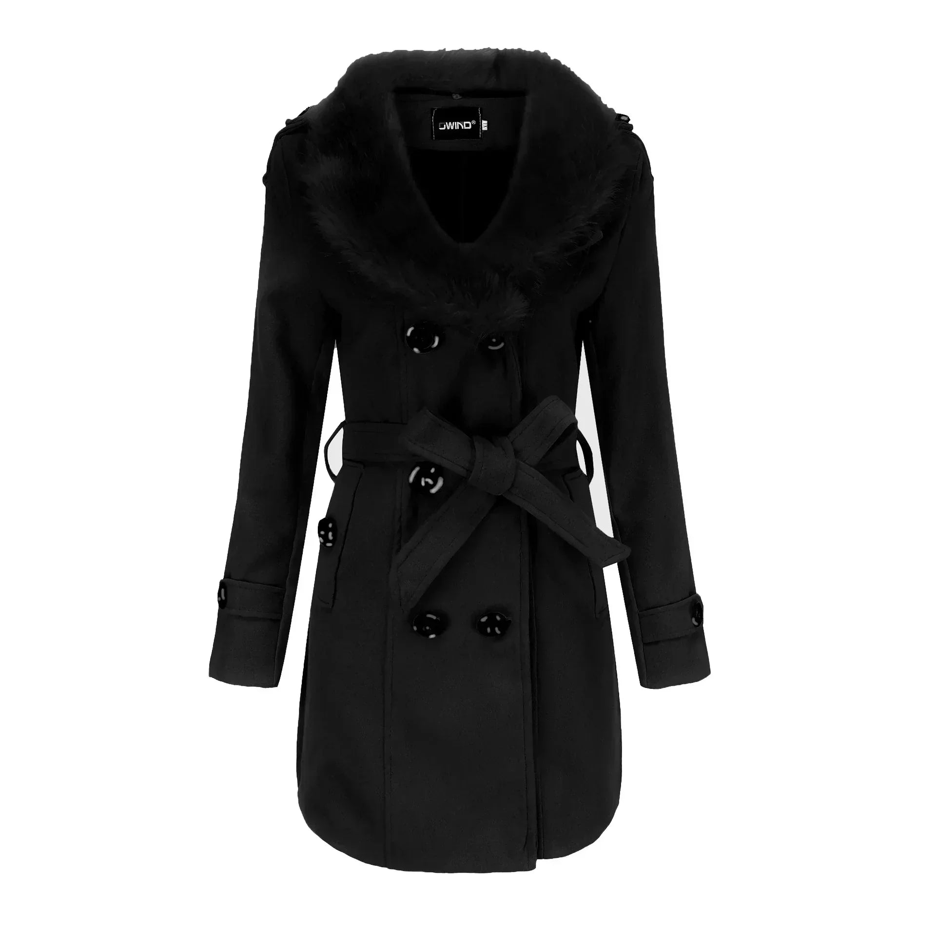 Eleanor | Velvet Warm Wool Wintercoat for Women