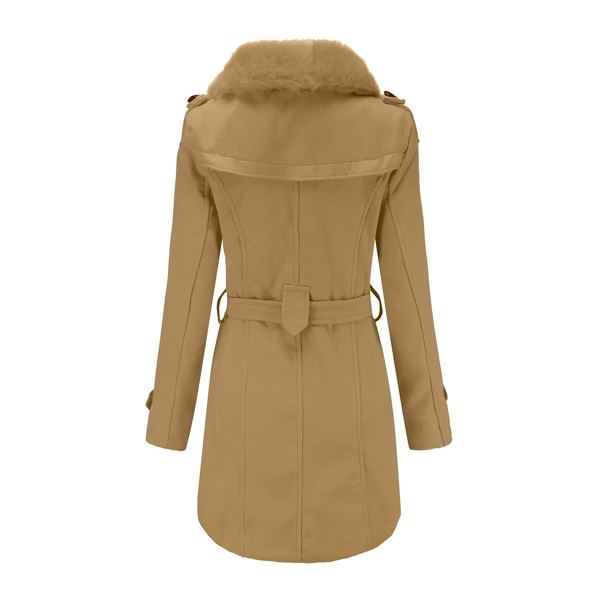 Eleanor | Velvet Warm Wool Wintercoat for Women