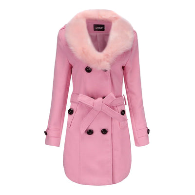 Eleanor | Velvet Warm Wool Wintercoat for Women