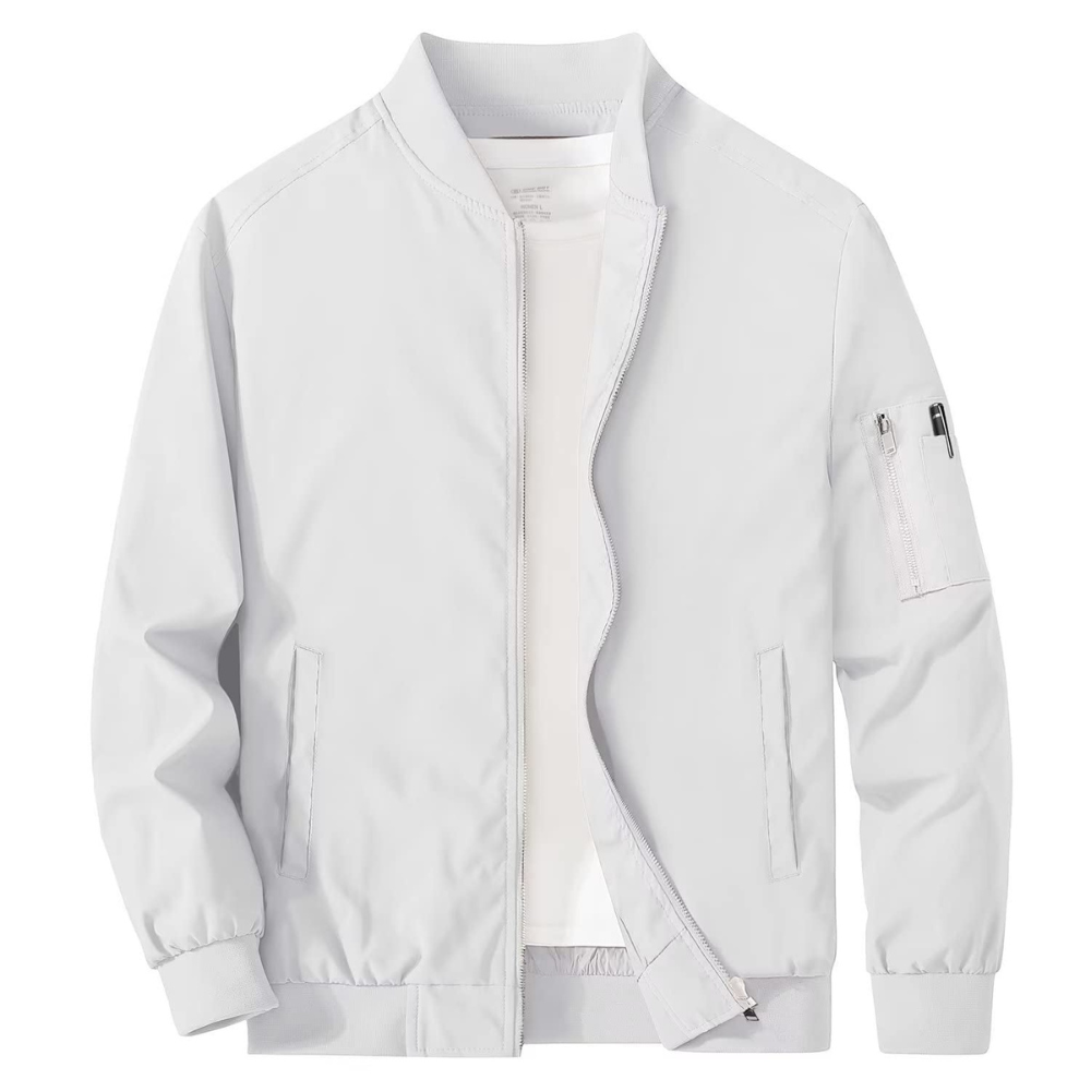 Men's Zippered Bomber Jacket | Lightweight