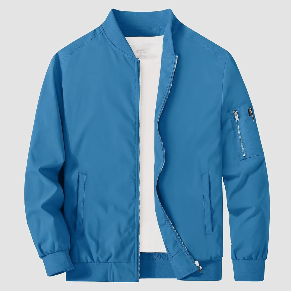 Men's Zippered Bomber Jacket | Lightweight