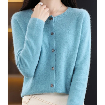 Poppy | Women's Round Neck Cardigan Sweater