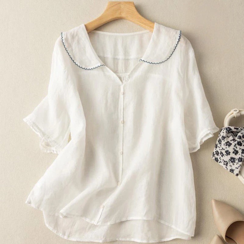 Adele™ | Airy Linen Blouse