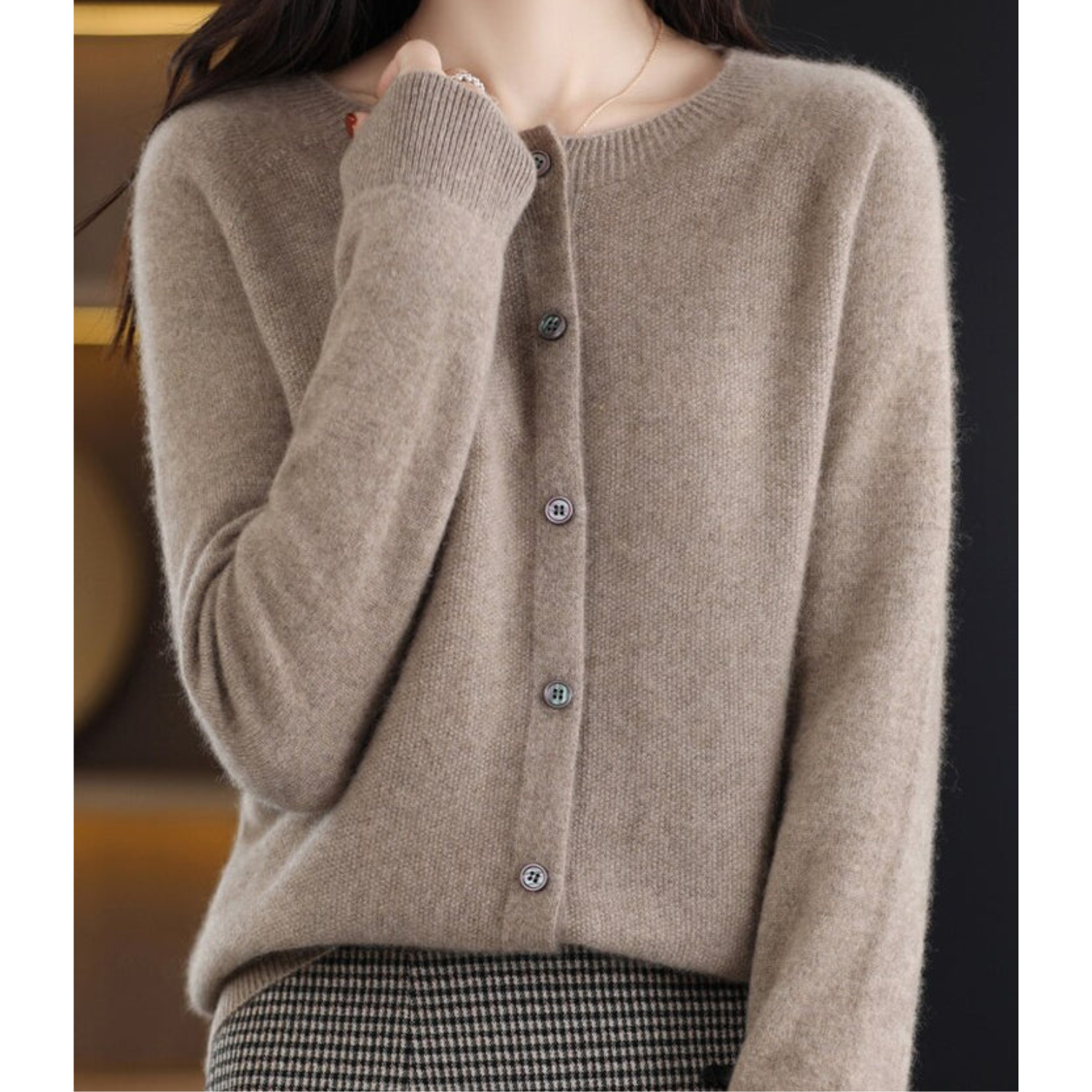 Poppy | Women's Round Neck Cardigan Sweater