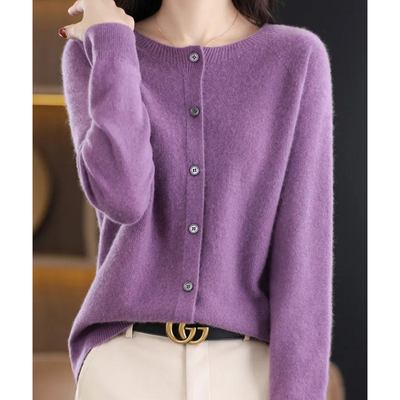 Poppy | Women's Round Neck Cardigan Sweater