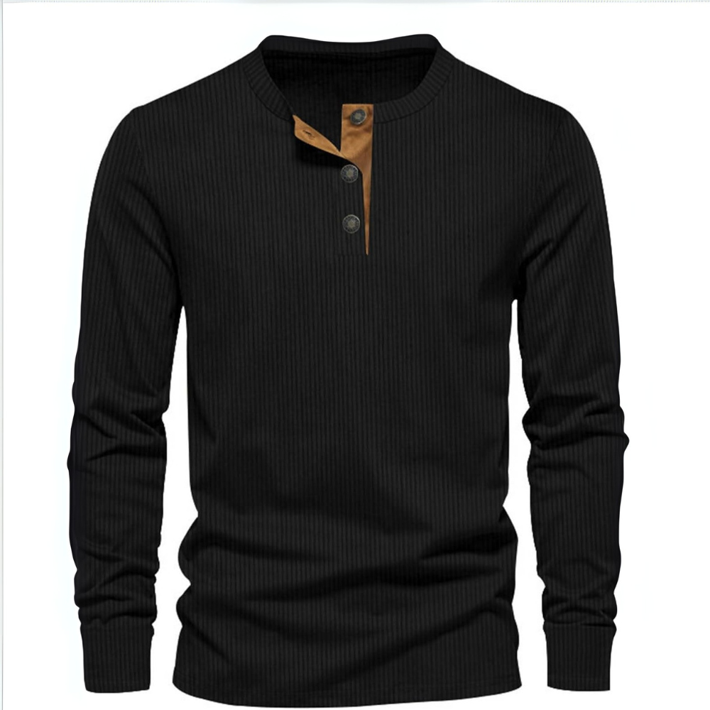 Men's Buttoned Henley Shirt | Casual