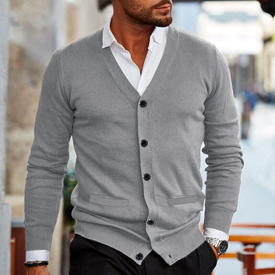 David | Men's V-Neck Cardigan | Casual