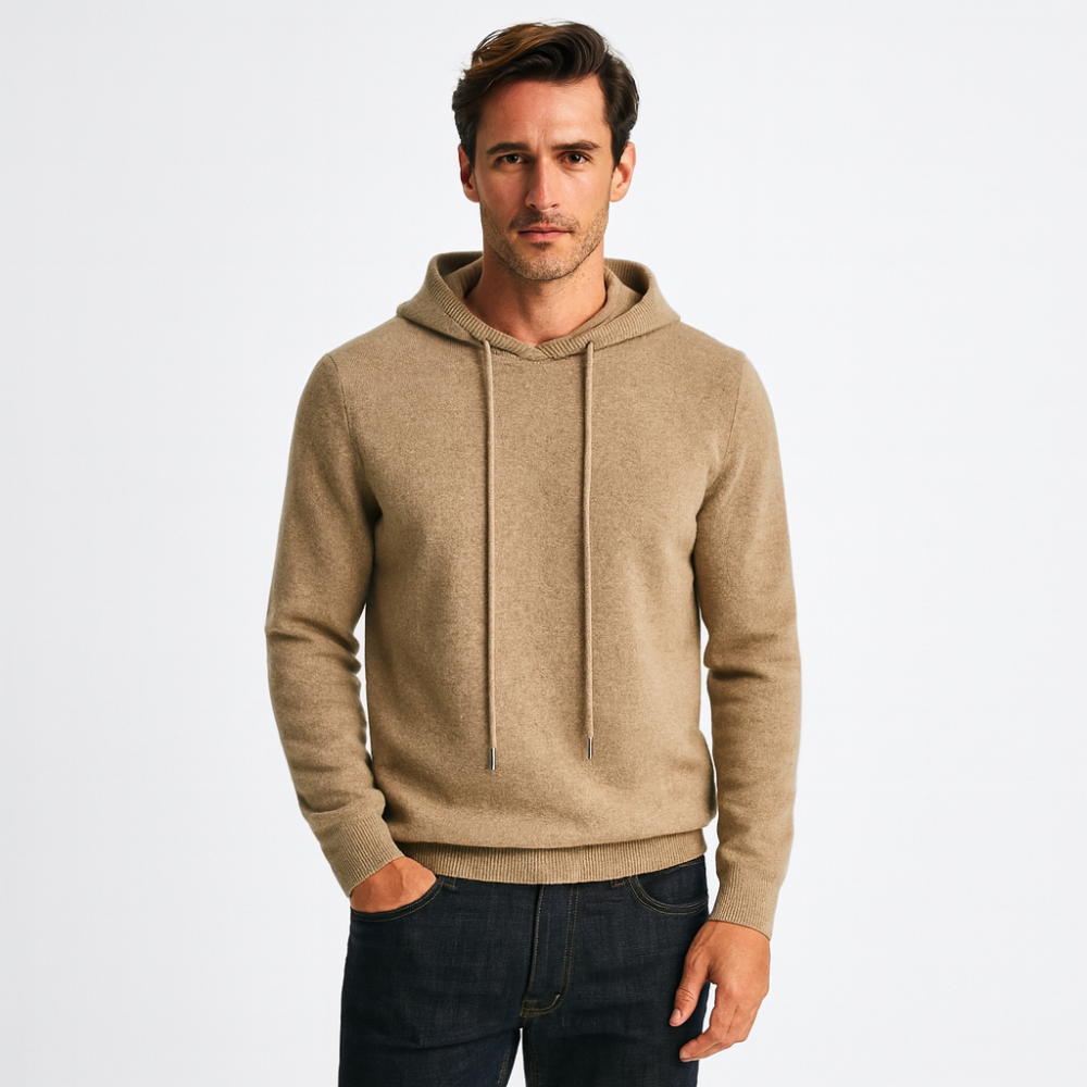 Men's Knit Pullover Hoodie | Modern