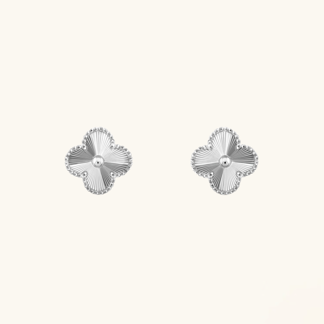Clover Earrings Silver (stainless steel