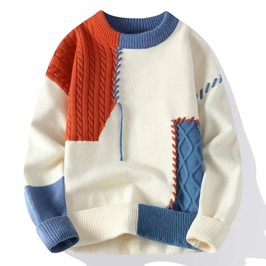 Men's Color-Block Sweater | Textured