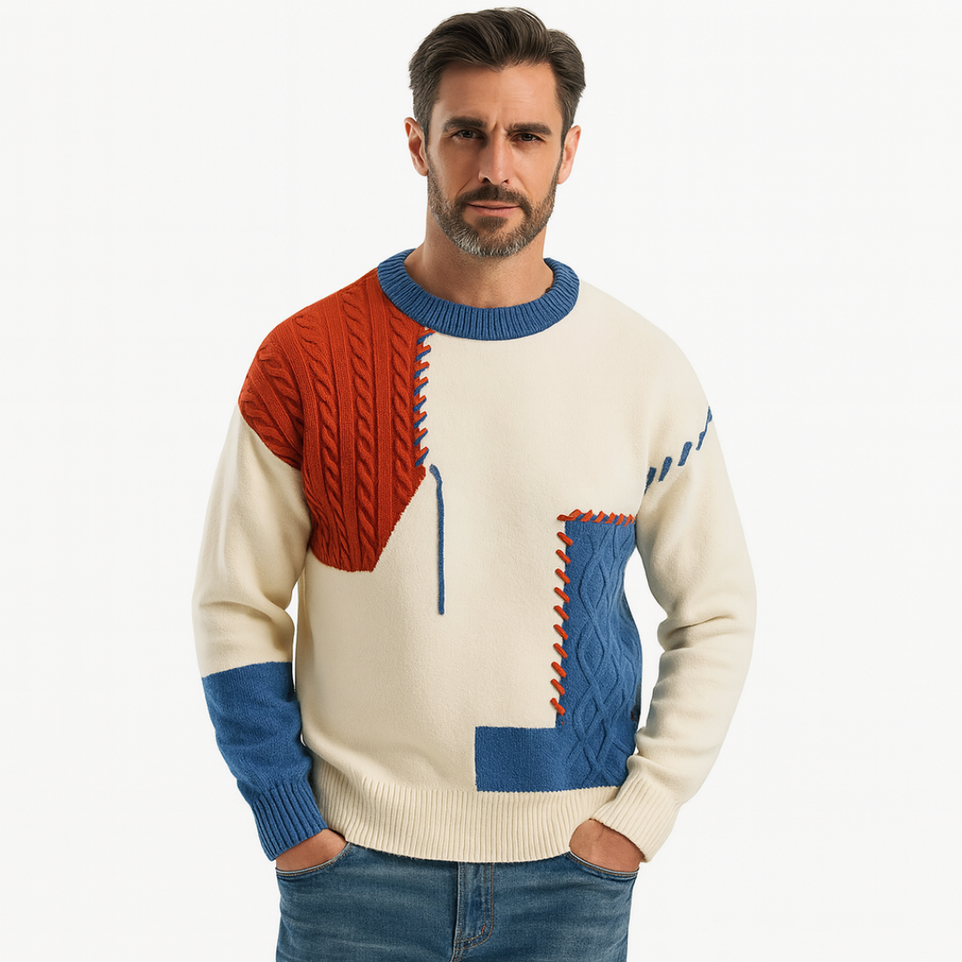 Men's Color-Block Sweater | Textured