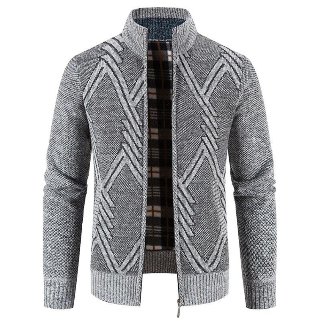 Men's Textured Zip Sweater | Knit