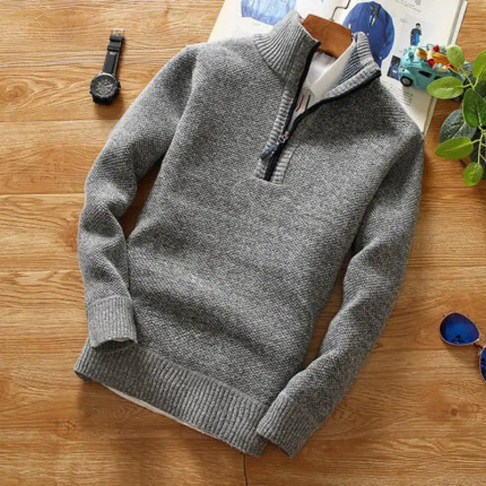 Men’s Wool Zip Sweater | Knit