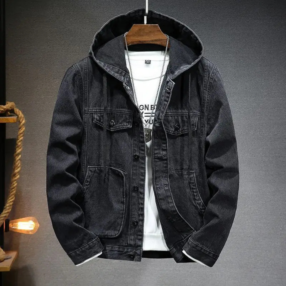 Men's Oversized Hooded Denim Jacket | Winter