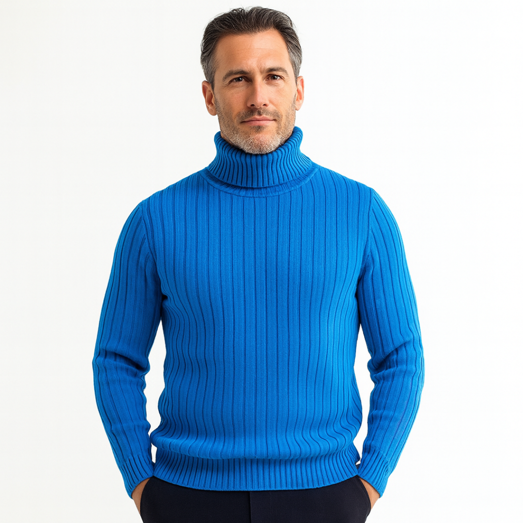 Men's Knit Turtleneck Sweater | Vibrant