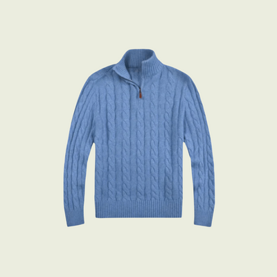 Men's Winter Zip Sweater | Knitted