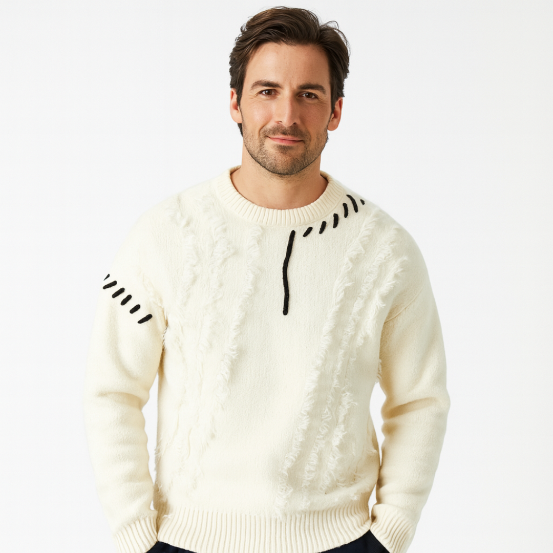 Men's Casual Sweater | Ribbed