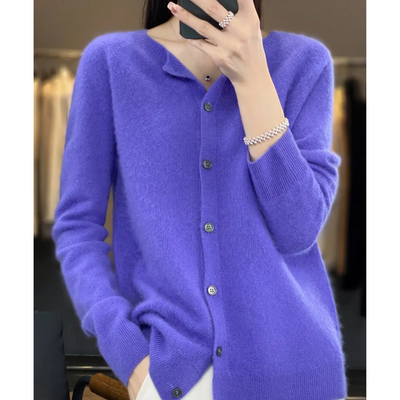 Poppy | Women's Round Neck Cardigan Sweater