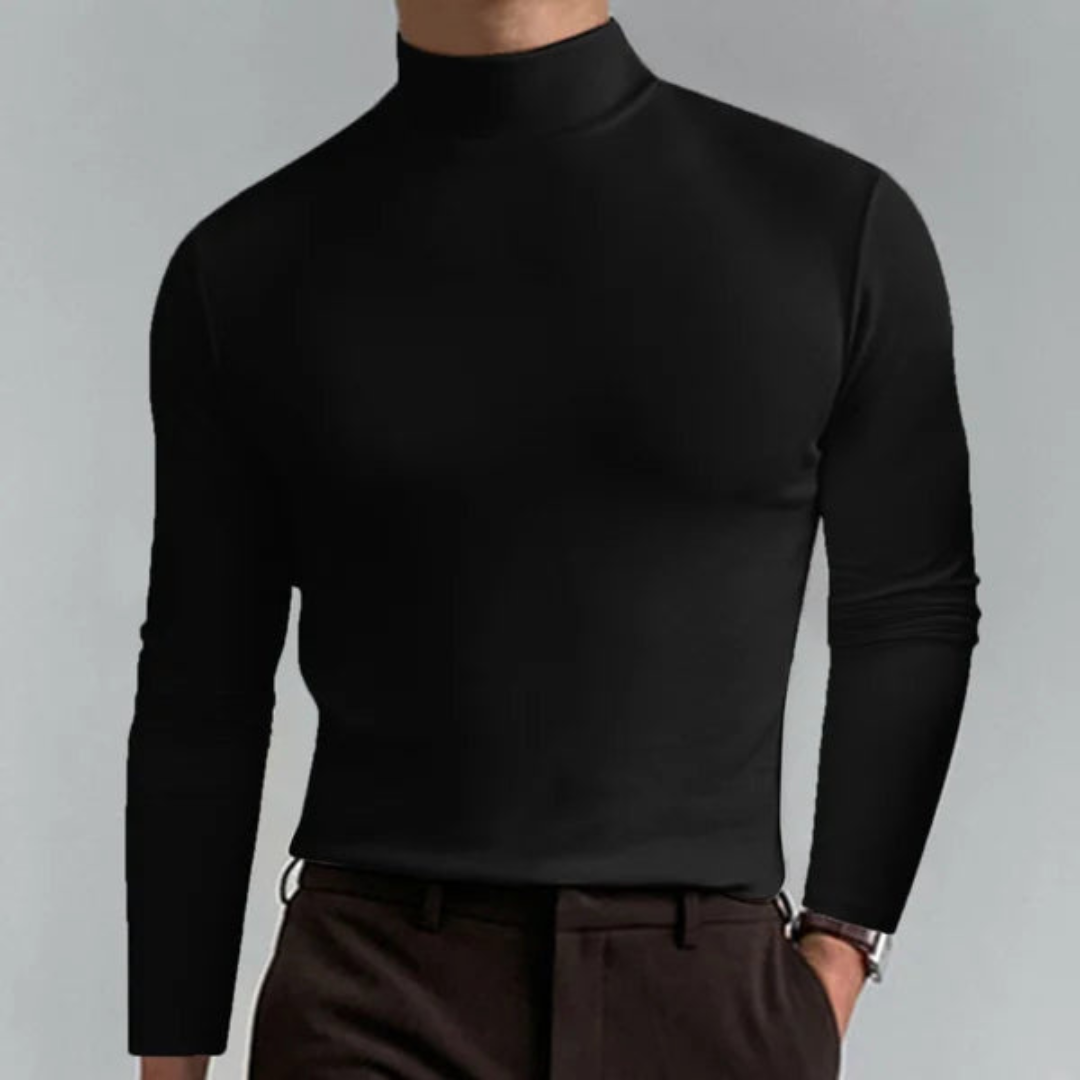 Men's Solid Turtleneck | Relaxed
