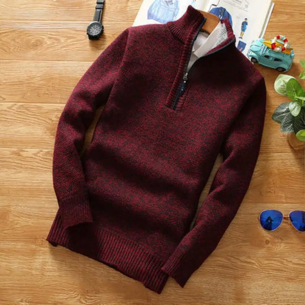 Men’s Wool Zip Sweater | Knit