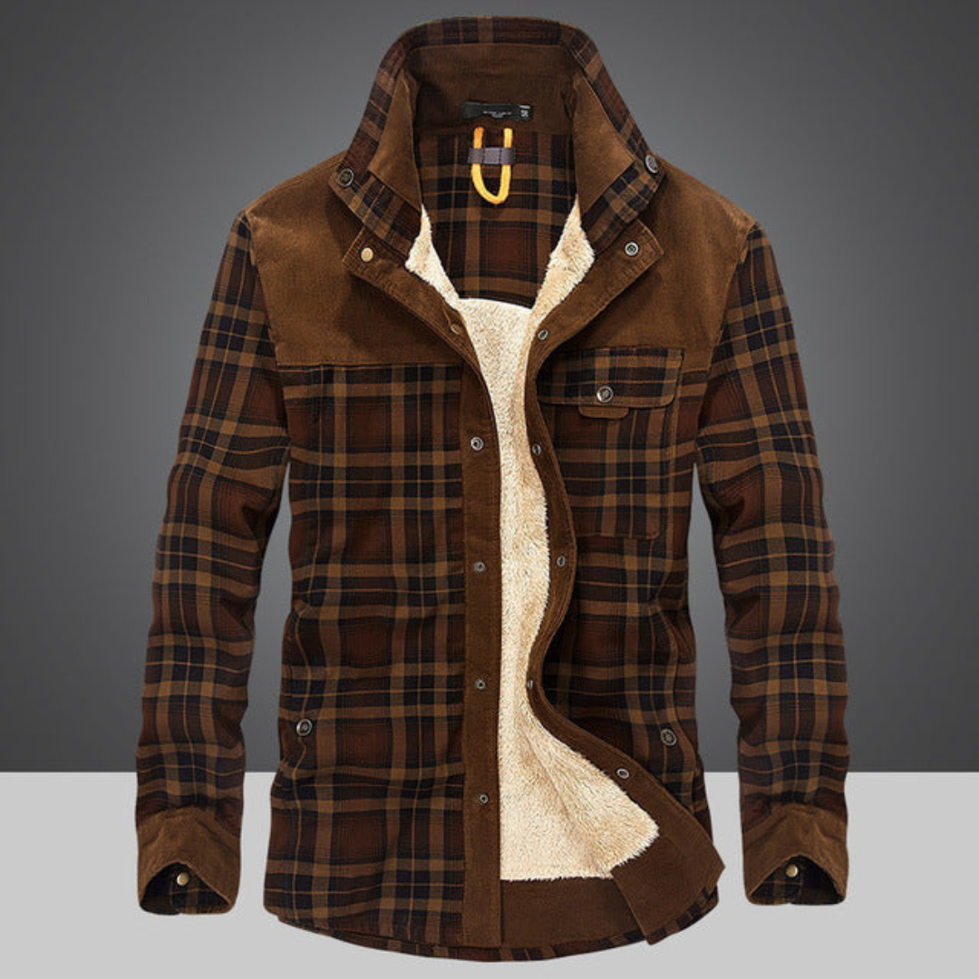 Men's Winter Plaid Jacket | Thick