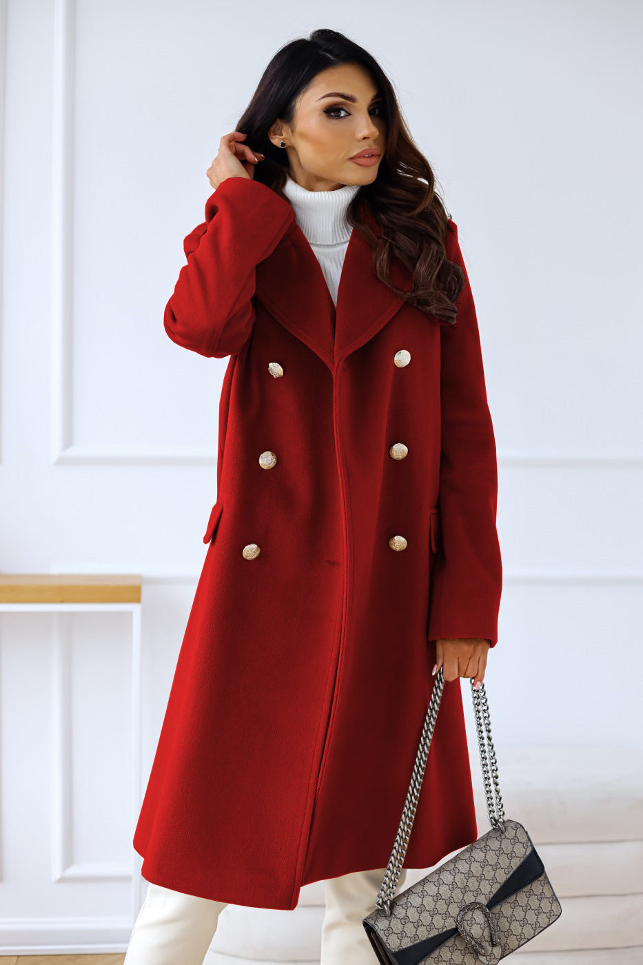 Sophie | Women's Notched Collar Winter Trench Coat