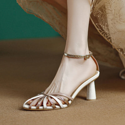 Alden & Archer™| Kimberly Open Toe Stilleto Heeled Sandals