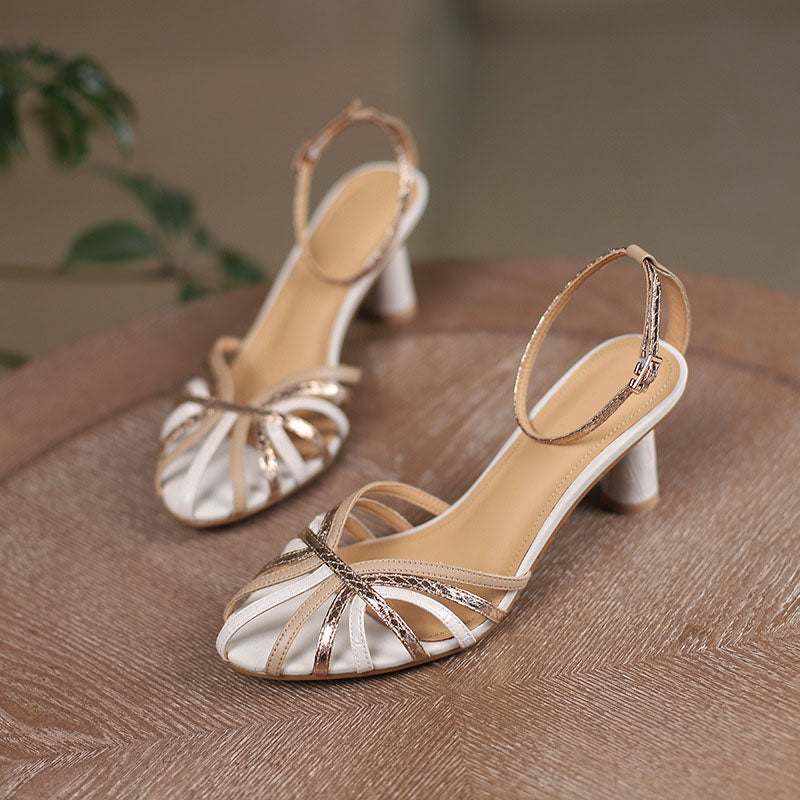 Alden & Archer™| Kimberly Open Toe Stilleto Heeled Sandals