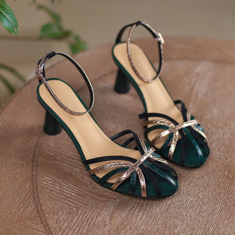 Alden & Archer™| Kimberly Open Toe Stilleto Heeled Sandals