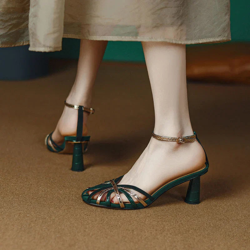 Alden & Archer™| Kimberly Open Toe Stilleto Heeled Sandals