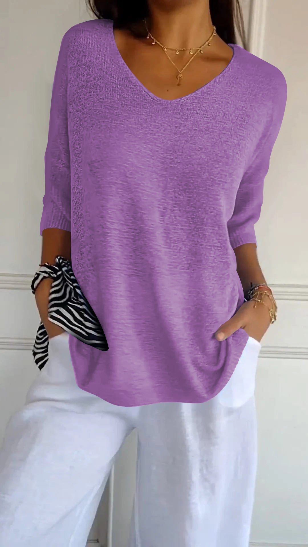 Anna™ | V-Neck Knitted Top