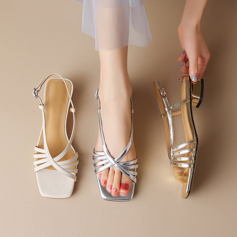 Alden & Archer™| Courtini Elegant Flat Sandals