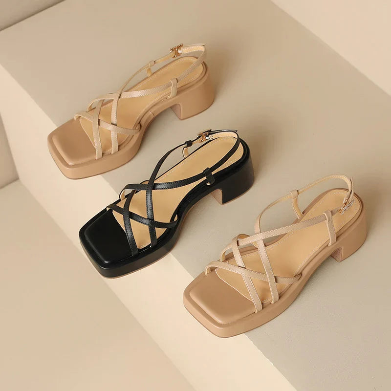 Alden & Archer™| Lakesha Open Toe Heeled Sandals