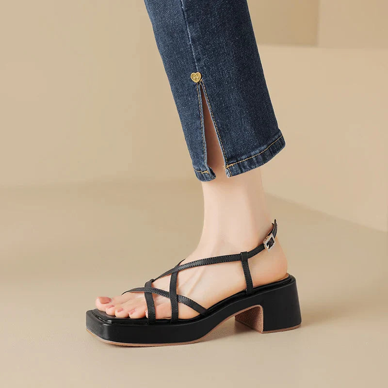 Alden & Archer™| Lakesha Open Toe Heeled Sandals