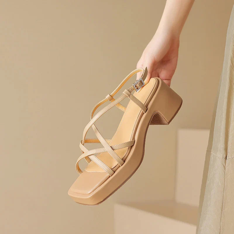 Alden & Archer™| Lakesha Open Toe Heeled Sandals