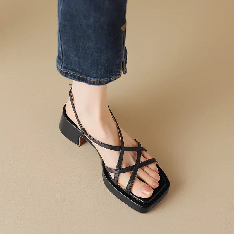 Alden & Archer™| Lakesha Open Toe Heeled Sandals