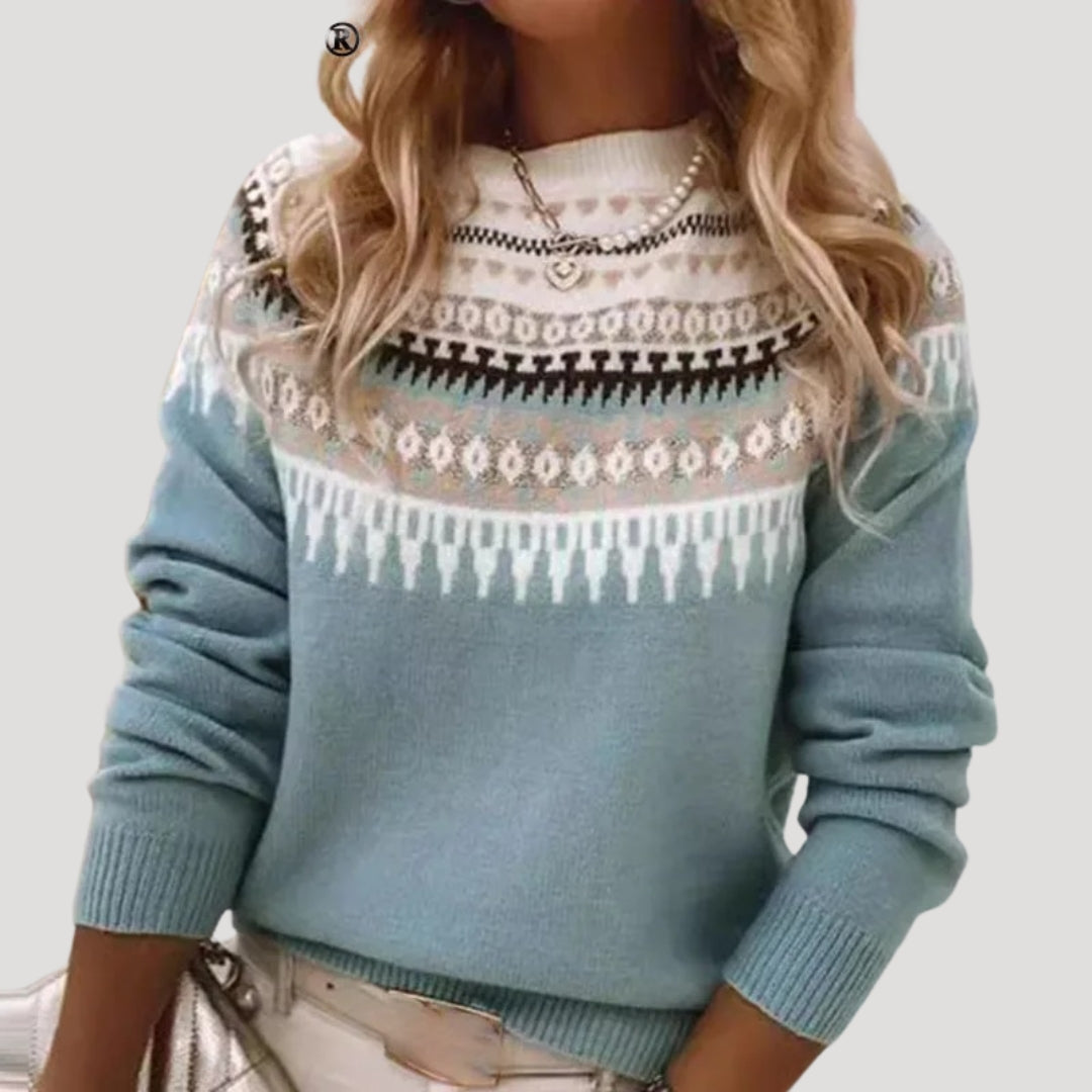 Women’s knitted christmas jumper fair isle winter sweater