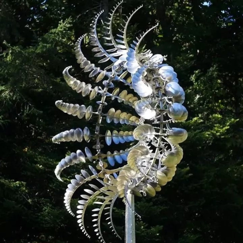 Elegant rotating sculpture for an enchanting garden