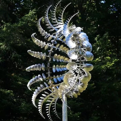 Elegant rotating sculpture for an enchanting garden