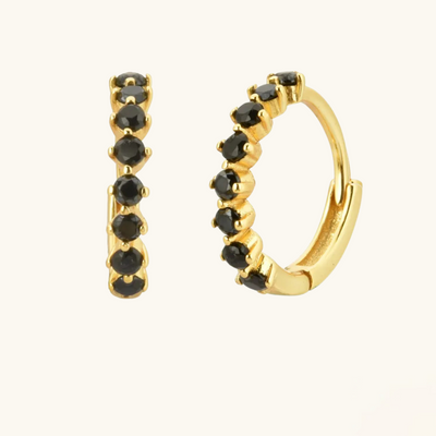 Tennis Gemstone Earrings (gold finish)