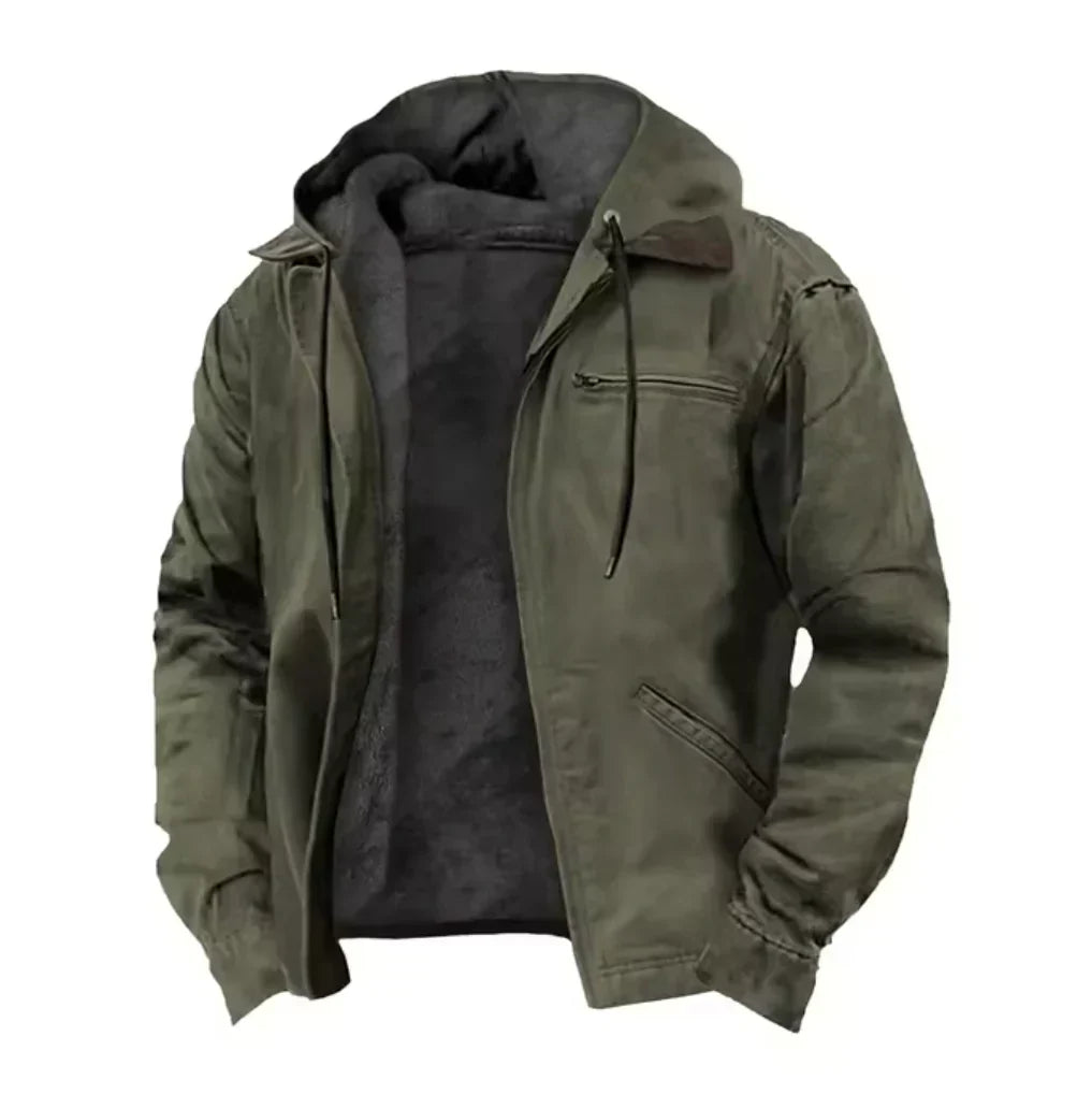 Abraham - Stylish Fleece-Lined Hooded Jacket