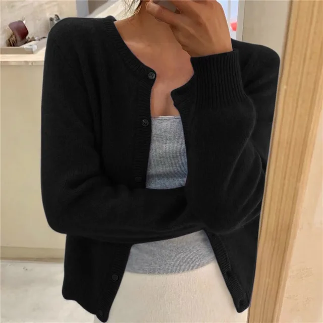 Freya | Solid Color Knit Cardigan for Women