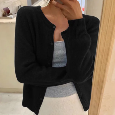 Freya | Solid Color Knit Cardigan for Women