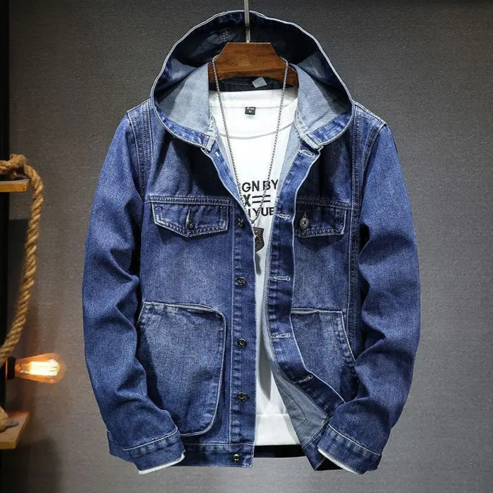 Men's Oversized Hooded Denim Jacket | Winter