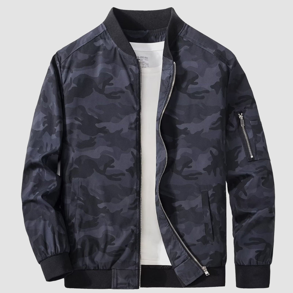 Men's Zippered Bomber Jacket | Lightweight